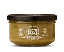 Purée fine de haricot vert, courgette et touche de basilic