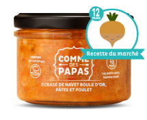 Petit Pot Bebe Bio 12 Mois Ecrase De Navet Boulet D Or Pates Et Poulet