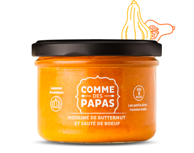 Petit pot bébé bio 24 mois Butternut et sauté de boeuf