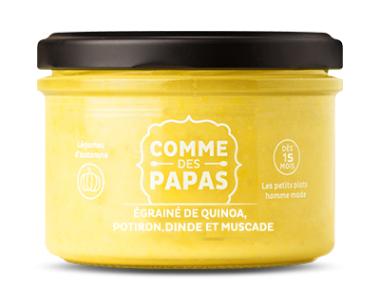 Petit pot bébé bio 24 mois Égrainé de quinoa, potiron et dinde