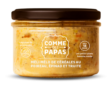 Méli Mélo de Céréales au Poireau, Épinard et Truite