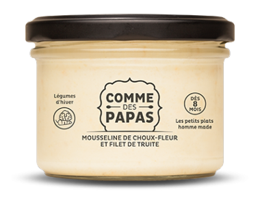 Petit pot bébé bio 8 mois Mousseline de chou-fleur