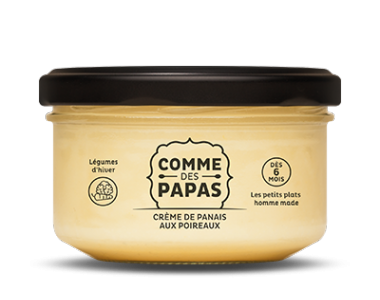 Petit pot bébé bio 15 mois Crème de panais aux poireaux