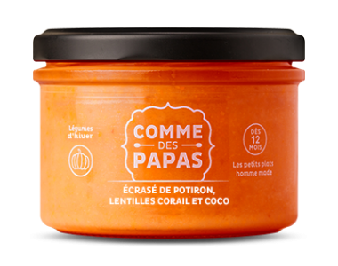 Potiron, Lentilles Corail et Coco 8m