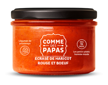 Petit pot bébé bio 15 mois Purée fine de betterave rouge