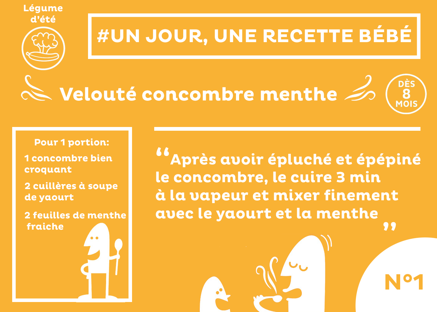 Recette Bebe Des 8 Mois Veloute De Concombre Et Menthe