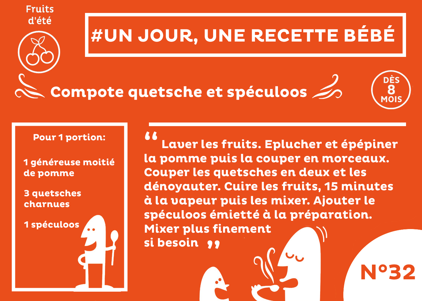 Recette Bebe Des 8 Mois Compote Quetsche Et Speculoos