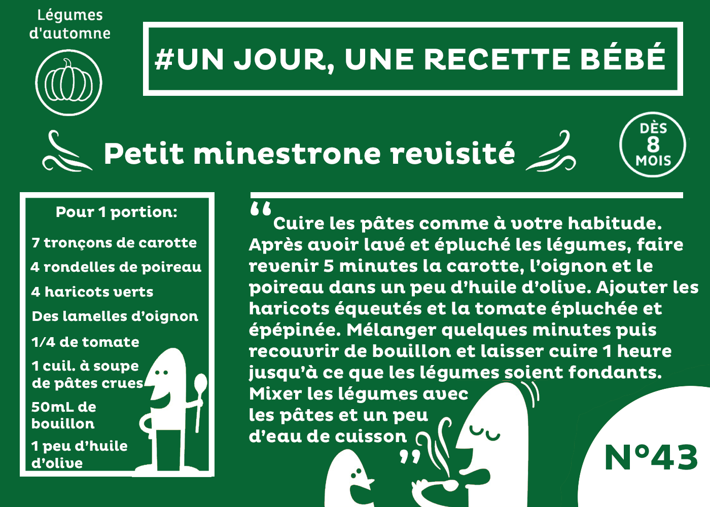 Recette Bebe Des 8 Mois Petit Minestrone Revisite