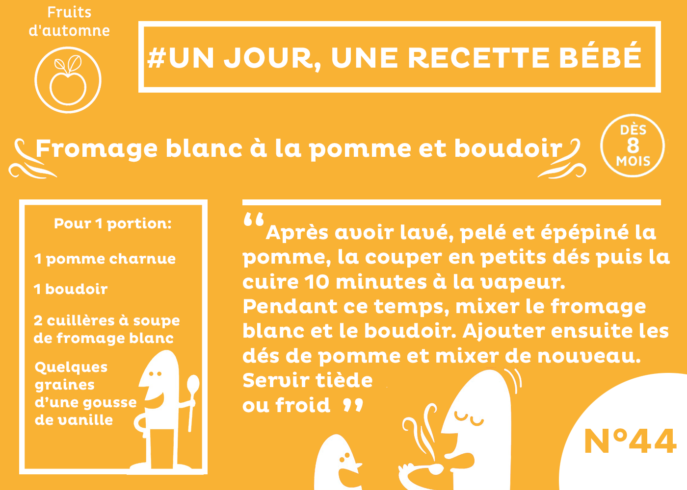 Recette Bebe 8 Mois Fromage Blanc A La Pomme Et Boudoir
